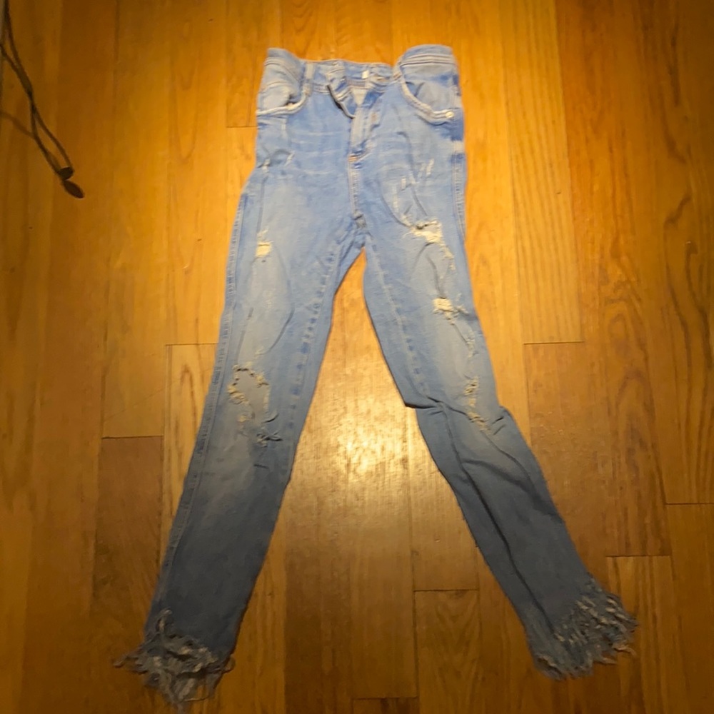 zara denim pants